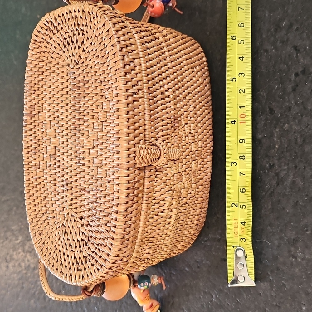 Handwoven Bali Rattan Shoulder Bag - Picture 9 of 10